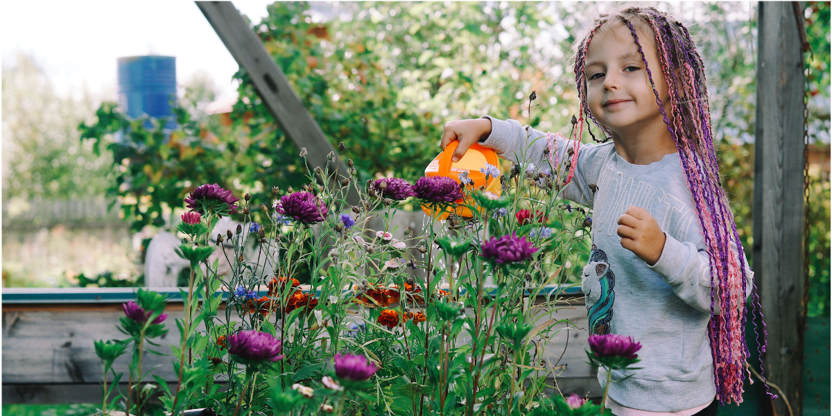 Child on the allotment